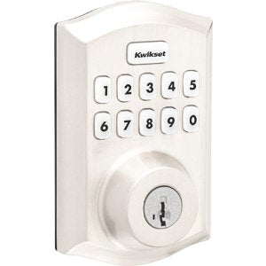 Kwikset HC620 TRD Home Connect 620 Traditional Keypad Connected Smart Lock with Z-Wave Technology, Satin Nickel